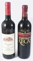 2 üveg bontatlan vörösbor: Recas Cabernet Sauvignon + Polgár Portugieser 2010