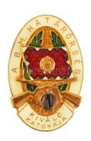 1960-1970 k. "A BM. Határőrség - Kiváló katonája - 1." műgyantás fém sapkajelvény (48x32mm...
