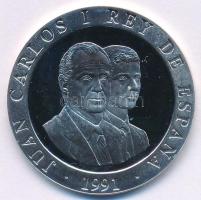 Spanyolország 1991. 2000P Ag "Nyári Olimpia 1992 Barcelona - Tenisz" T:PP folt, karc Spain...