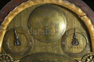 Szekrényóra, (kandallóóra) XVIII. sz. Pozsony, "Anton Widenman Pressburg" órásmester felir...