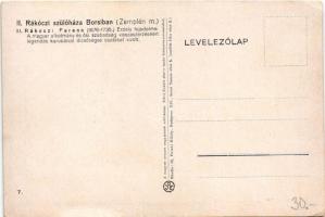 Borsi, Borsa; II. Rákóczi Ferenc szülőháza. Ifj. Pataki Mihály kiadása (Budapest) / birthplace of Fr...