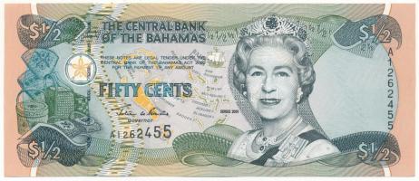 Bahamák 2001. 1/2$ "A 1262455" T:AU,XF
Bahamas 2001. 50 Cents "A 1262455" C:AU,...