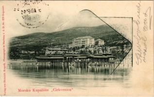 Crikvenica, Cirkvenica; Morsko Kupaliste. Verlag von Heinrich Krapek / fürdő / spa, beach