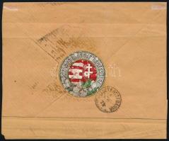 1871/1874 Országos Erdészeti Egyesület, az első magyar levélzáró futott levélen. Még sérült állapotb...