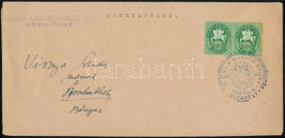 1946 (14. díjszabás) Levél 200 ezer P Lovasfutár párral, kék "IV. ORSZÁGOS MAGYAR BÉLYEGKIÁLLÍT...