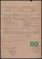 1946 (14. díjszabás) Levél 200 ezer P Lovasfutár párral, kék "IV. ORSZÁGOS MAGYAR BÉLYEGKIÁLLÍT...