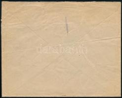 1921 Ajánlott levél 15 db bélyeggel, továbbküldve / Registered cover with 15 stamps, redirected &quo...