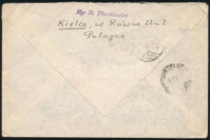 1951 Ajánlott légi levél Budapestre / Registered airmail cover to Hungary with 7 stamps