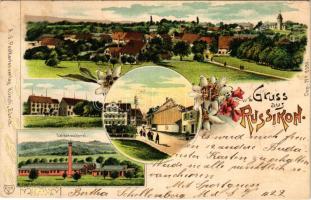 1902 Russikon, Seidenweberei. A. G. Postkartenverlag Künzli No. 2580. / general view, silk weaving f...