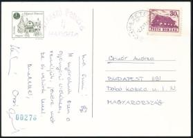 1993 Díjjegyes levelezőlap Sikaszó Panzió bélyegzéssel Budapestre / PS-card with hotelpost postmark ...