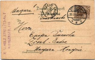 1908 Neustrelitz (Meckl.), Bahnhof, Kaiserl. Postamt. Gustav Kisow Kunstverlags-Anstalt, Eigenthum v...