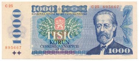 Csehszlovákia 1985. 1000K "C 25 895667" T:F
Czechoslovakia 1985. 1000 Korun "C 25 89...