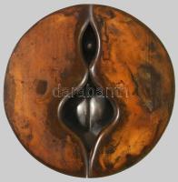 Palotás József (1947-) Vénusz születése. Fém, bronzírozott fém, jelzés nélkül, d: 14 cm, m: 3 cm ///...