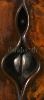 Palotás József (1947-) Vénusz születése. Fém, bronzírozott fém, jelzés nélkül, d: 14 cm, m: 3 cm ///...