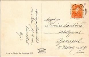 1933 Zamárdi, Balatonzamárdi; Pannonia kioszk, vasútállomás, M. kir. posta, Római katolikus kápolna,...