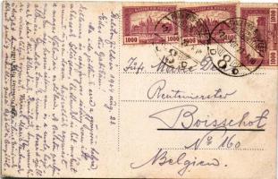 1924 Balatonföldvár, Strand részlet, villa. Gerenday Gyula kiadása (EK)