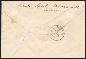1945.04.18. Korai külföldre küldött levél készpénzzel bérmentesítve Kolozsvárra, cenzúra bélyegzésse...