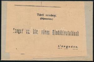 1945.febr.14. Tértivevényes levél külföldre, "Forgalom szünetel" visszaküldve / Official c...