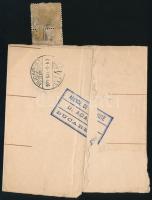 1901 Díjjegyes címszalag kiegészítéssel / PS-wrapper with additional franking "BUCURESCI"