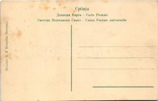 Beograd, Belgrade, Belgrád; Belgrade vu de la Save / view, steamships (fl)