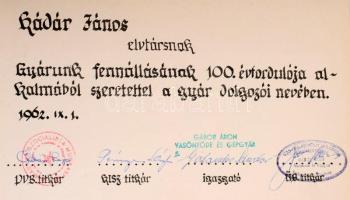 Jenei-Sárközi-Szilágyi: A Gábor Áron Vasöntöde és Gépgyár története (1862-1962). A vasöntöde által K...