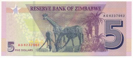 Zimbabwe 2019. 5$ "AG6237962" T:UNC
Zimbabwe 2019. 5 Dollars "AG6237962" C:UNC