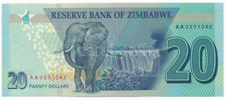 Zimbabwe 2020. 20$ "AA0251342" T:UNC
Zimbabwe 2020. 20 Dollars "AA0251342" C:UN...