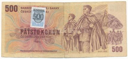 Csehszlovákia 1993. (1973) 500K szlovák bélyeggel T:F
Czechoslovakia 1993. (1973) 500 Korun with Sl...