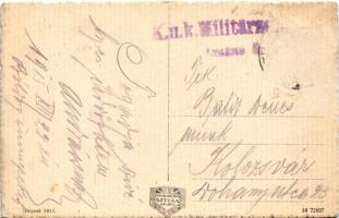 1915 Kraków, Krakkó, Krakau; Matejko-Platz und Jagiello Monument / square, monument, automobile (Rb)