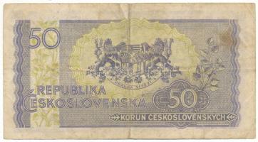 Csehszlovákia DN(1945-1948) 50K "JK 401120" T:F fo.
Czechoslovakia ND (1945-1948) 50 Koru...