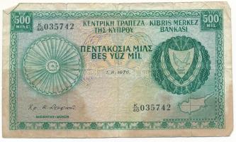 Ciprus 1976.08.01. 500m "K/40 035742" T:F,VG
Cyprus 1st of August 1976. 500 Mils "K/...