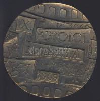 1969. "X. Miskolci Filmfesztivál" nagyalakú bronz plakett T:2