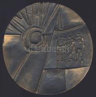 1969. "X. Miskolci Filmfesztivál" nagyalakú bronz plakett T:2