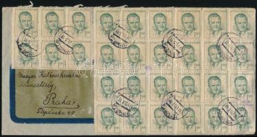 1953 Levél 30 db bélyeggel / Cover with 30 stamps