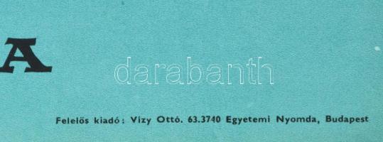 1963 Berény Róbert emlékkiállítás, Magyar Nemzeti Galéria, plakát, papír, Egyetemi Nyomda, kisebb ha...