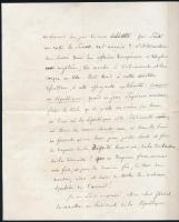 VÉDETT! 1849 Henri Boulay de la Meurthe (1797-1858) francia alelnök kézzel írt, aláírt levele Bem Jó...