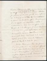 VÉDETT! 1849 Henri Boulay de la Meurthe (1797-1858) francia alelnök kézzel írt, aláírt levele Bem Jó...