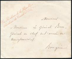 VÉDETT! 1849 Henri Boulay de la Meurthe (1797-1858) francia alelnök kézzel írt, aláírt levele Bem Jó...