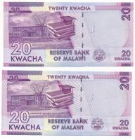 Malawi 2017. 20K (2x) sorszámkövető "BM1990928 - BM1990929" T:UNC
Malawi 2017. 20 Kwacha ...