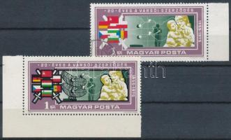 1975 20 éves a Varsói szerződés fekete színnyomat nélkül + támpéldány (120.000) / Mi 3088 black colo...