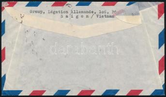 ~1974 Légi levél 7 db bélyeggel Németországba / Airmail cover to Germany