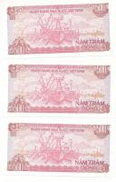 Vietnám 1988. 500D (3x) sorszámkövetők "MI 4241278 - MI 4241280" T:UNC
Vietnam 1988. 500D...