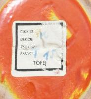 Tófej szivarváza, hibátlan, m: 29 cm