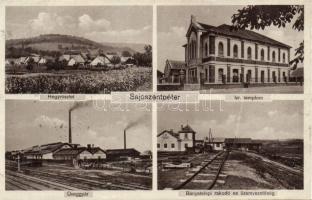 Sajószentpéter Zsinagógával, Üveggyárral és Bányatelepi rakodóval