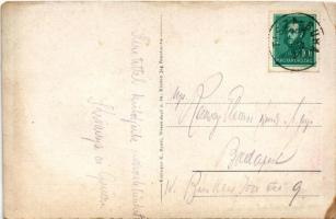 1937 Tiszabura, Református templom, Hősök szobra, barczai Barczay kastély, Tiszaparti részlet (EM)