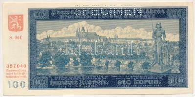Német Harmadik Birodalom / Cseh-Morva Protektorátus 1940. 100K második kiadás, "SPECIMEN" ...