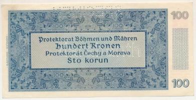 Német Harmadik Birodalom / Cseh-Morva Protektorátus 1940. 100K második kiadás, "SPECIMEN" ...