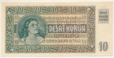 Szlovákia 1939. 10K "SPECIMEN (MINTA)" perforációval, "Ih 230406" T:AU
Slovakia...