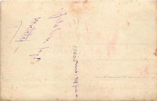 1928 Csemő, Teréz lak, villa, hölgyek kutyával a kertben. photo (fl)