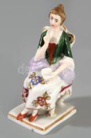 Alt Wien mini porcelán figura. Kézzel festett, jelzett, hibátlan 6,5 cm